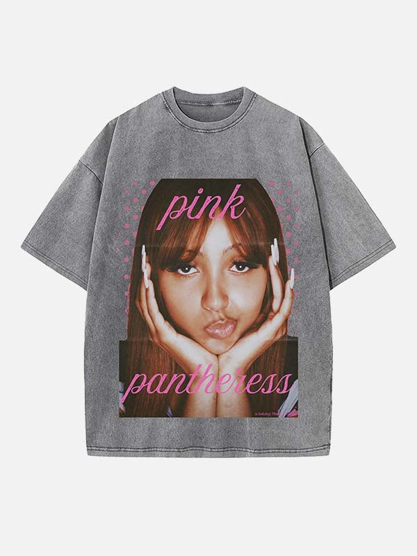 PinkPantheress Print Round Neck T-shirt