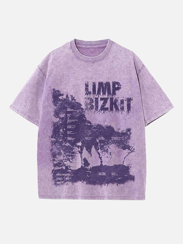 Limp Bizkit Print Round Neck T-shirt