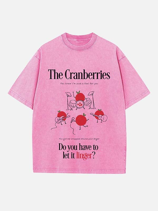 The Cranberries Print Round Neck T-shirt