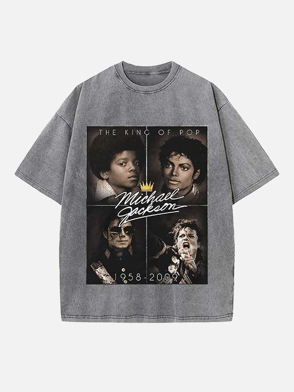 Michael Jackson Print Round Neck T-shirt