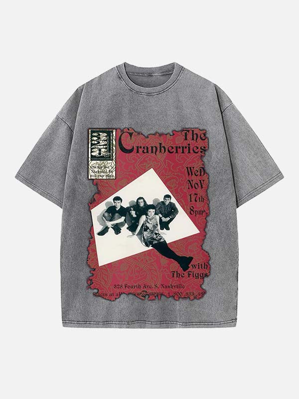 The Cranberries Print Round Neck T-shirt