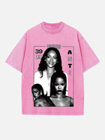 Rihanna Print Round Neck T-shirt