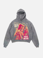 Taylor Swift Print Slant Pockets Hoodie