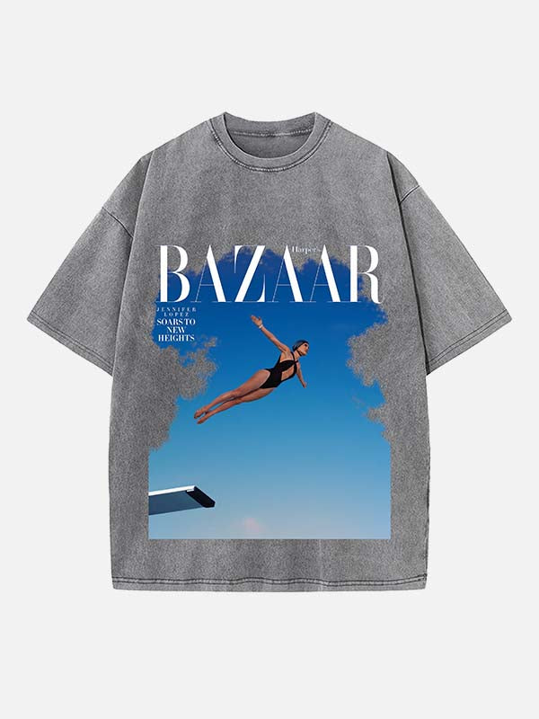 Jennifer Lopez Print Round Neck T-shirt