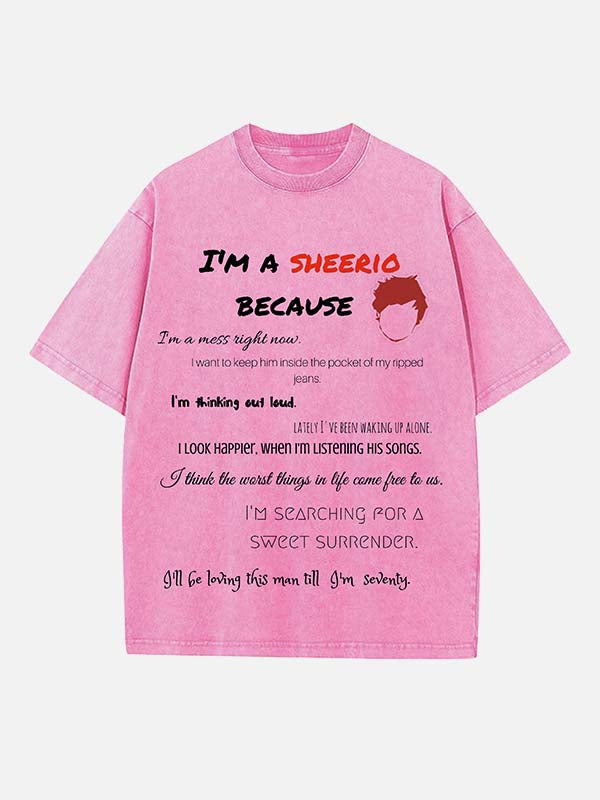 Ed Sheeran Print Round Neck T-shirt