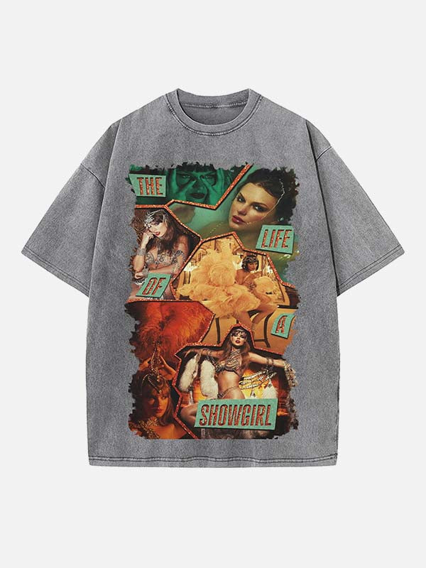 Taylor Swift Print Round Neck T-shirt