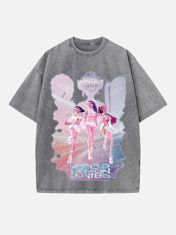 HUNTR/X Print Round Neck T-shirt