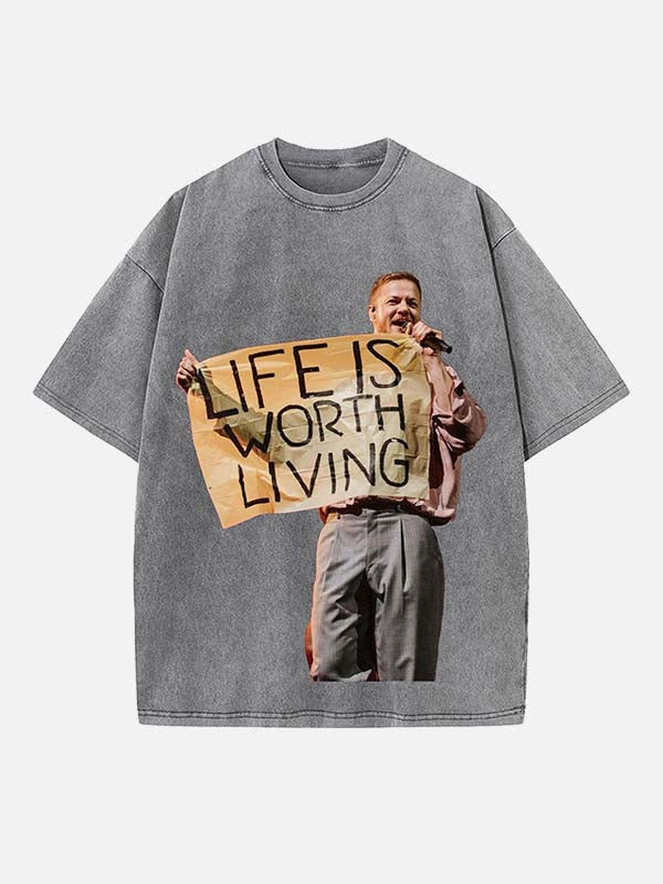 Imagine Dragons Print Round Neck T-shirt