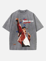 Michael Jackson Print Round Neck T-shirt