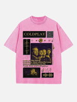 Coldplay Print Round Neck T-shirt