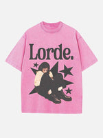 Lorde Print Round Neck T-shirt