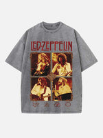 Led Zeppelin Print Round Neck T-shirt