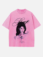 Raye Print Round Neck T-shirt