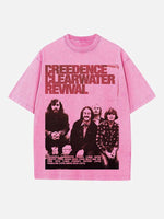 Creedence Clearwater Revival Print Round Neck T-shirt