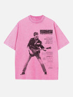 George Michael Wham! Print Round Neck T-shirt