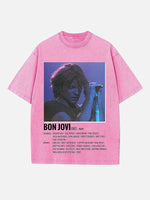 Bon Jovi Print Round Neck T-shirt