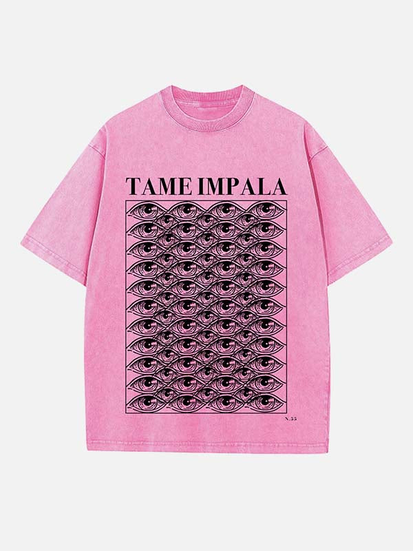 Tame Impala Print Round Neck T-shirt