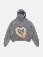 Lana Del Rey Print Slant Pockets Hoodie