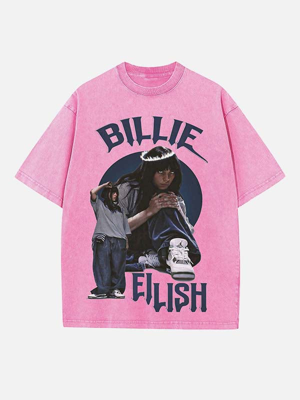 Billie Eilish Print Round Neck T-shirt