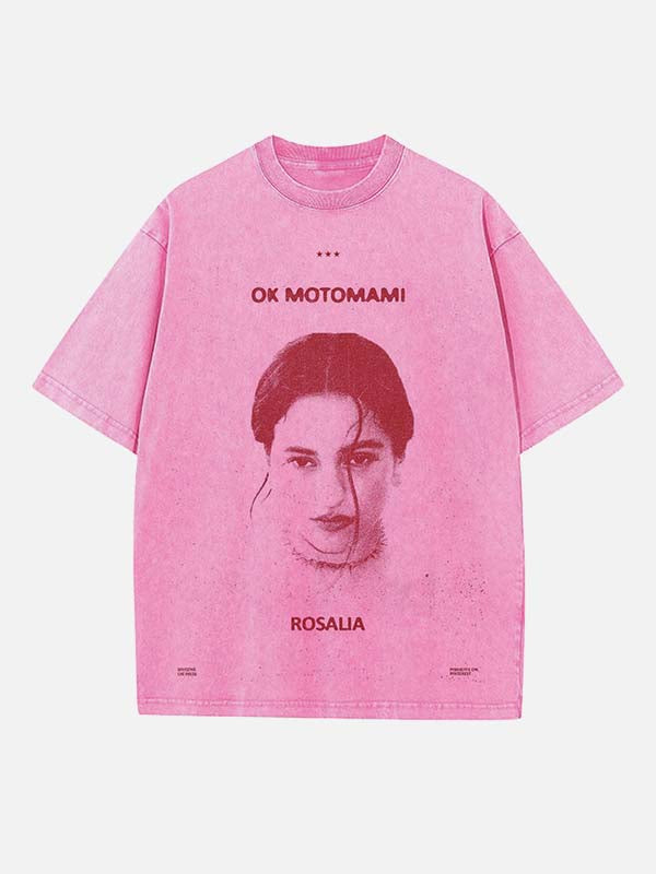 Rosalía Print Round Neck T-shirt