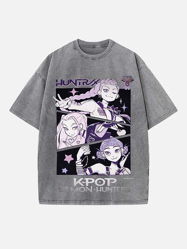 HUNTR/X Print Round Neck T-shirt