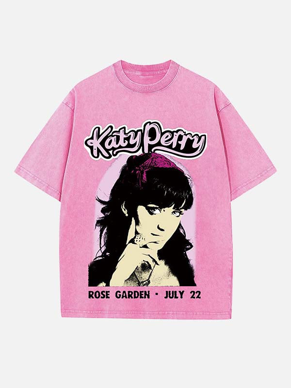 Katy Perry Print Round Neck T-shirt
