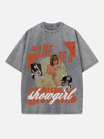 Taylor Swift Print Round Neck T-shirt