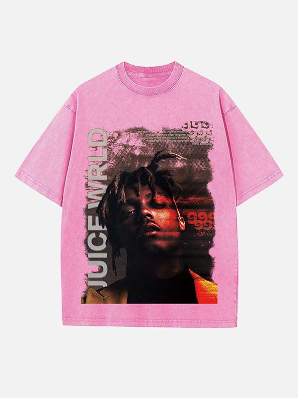 Juice WRLD Print Round Neck T-shirt