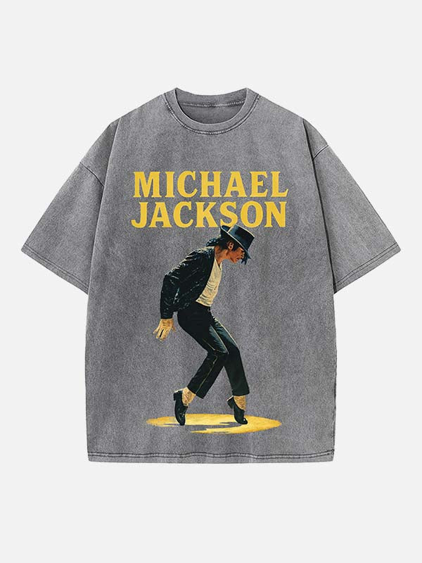 Michael Jackson Print Round Neck T-shirt