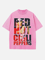 Red Hot Chili Peppers Print Round Neck T-shirt