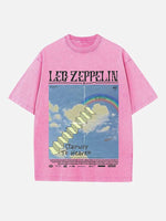 Led Zeppelin Print Round Neck T-shirt