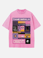 Tame Impala Print Round Neck T-shirt