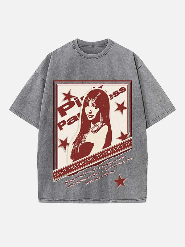 PinkPantheress Print Round Neck T-shirt