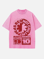 Red Hot Chili Peppers Print Round Neck T-shirt