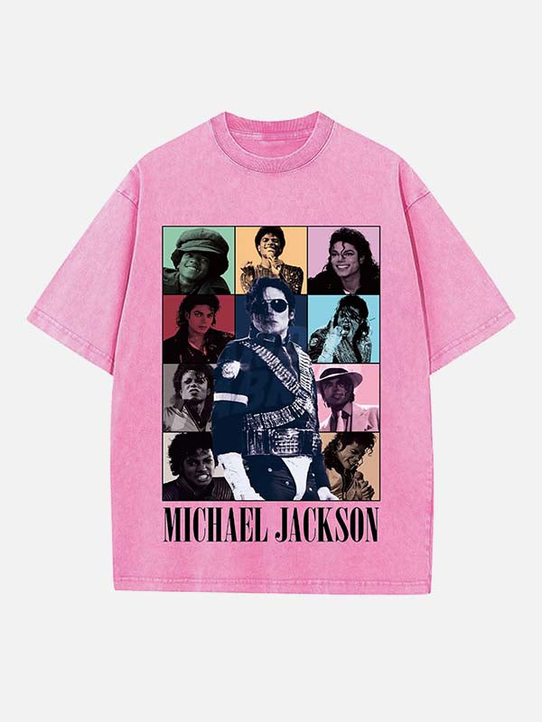 Michael Jackson Print Round Neck T-shirt