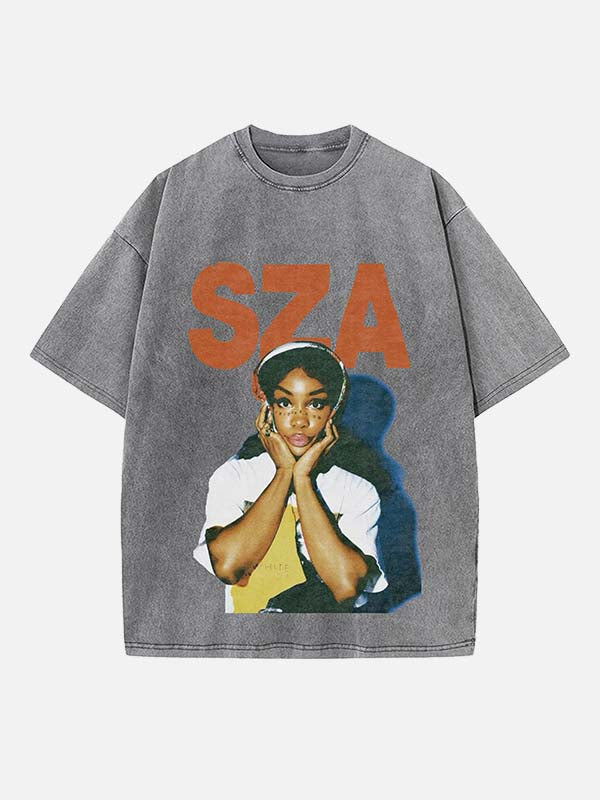 SZA Print Round Neck T-shirt