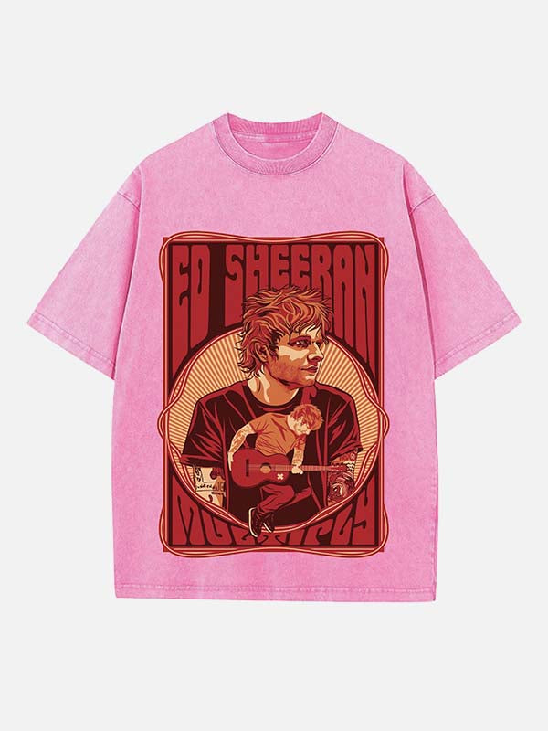 Ed Sheeran Print Round Neck T-shirt