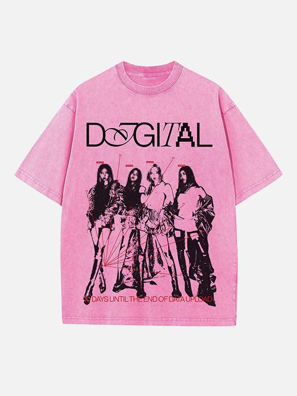 Aespa Print Round Neck T-shirt