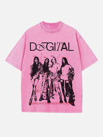 Aespa Print Round Neck T-shirt