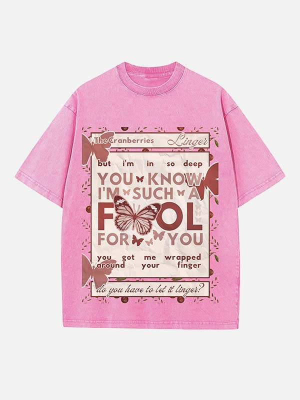 The Cranberries Print Round Neck T-shirt