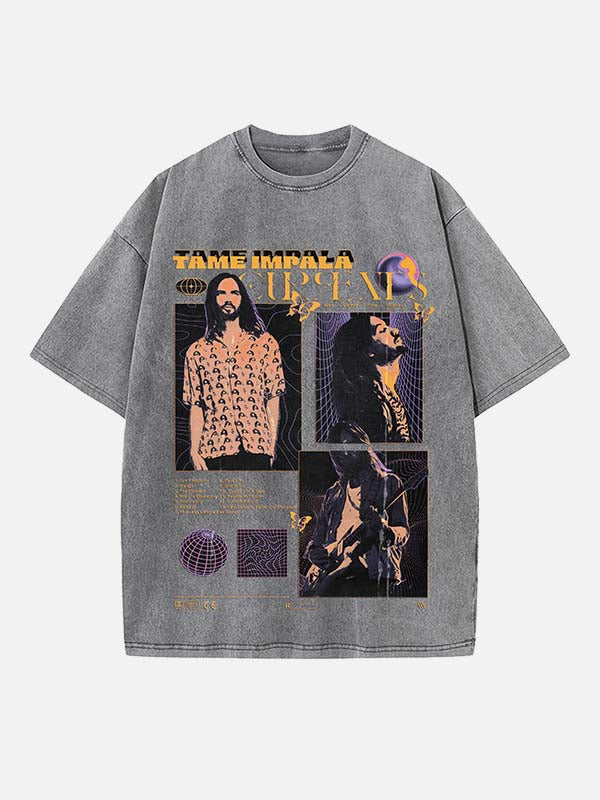 Tame Impala Print Round Neck T-shirt