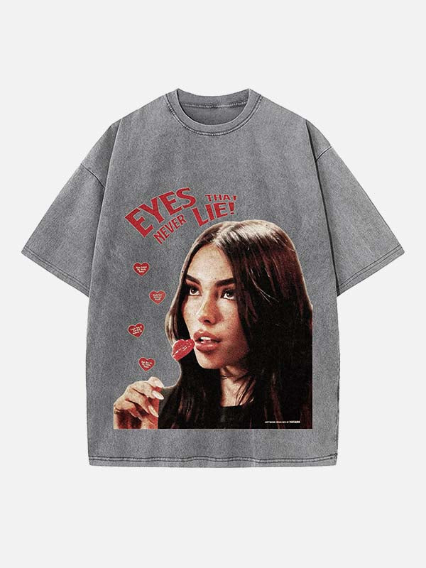 Madison Beer Print Round Neck T-shirt