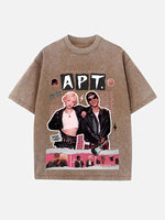 Bruno Mars & BLACKPINK Rosé Print Round Neck T-shirt
