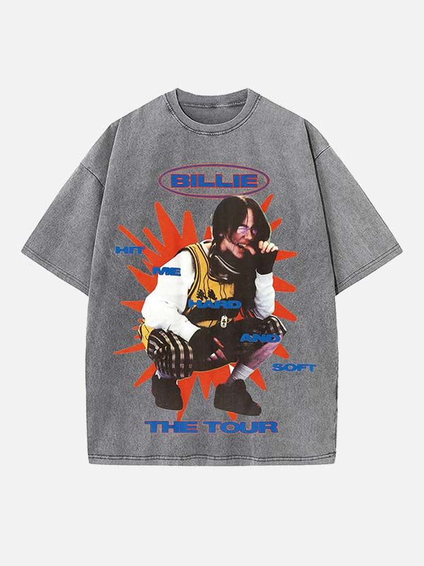 Billie Eilish Print Round Neck T-shirt