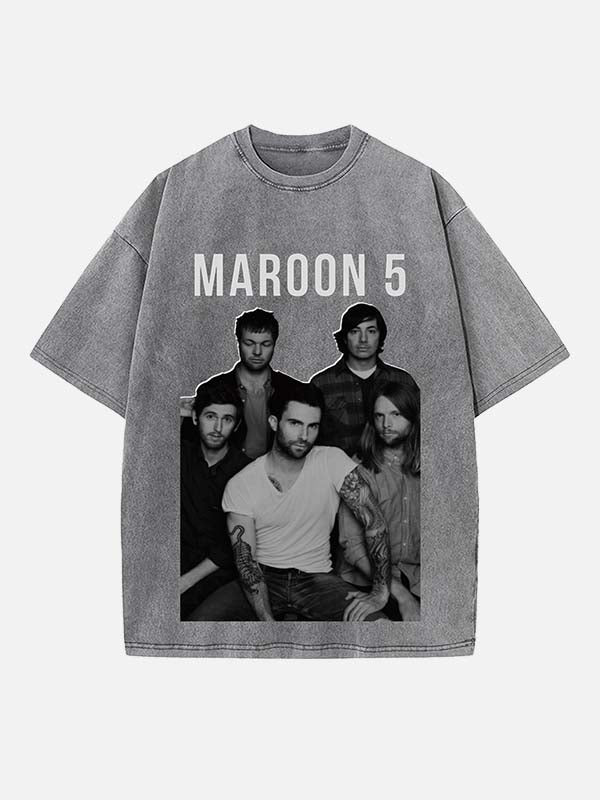Maroon 5 Print Round Neck T-shirt
