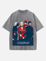 Coldplay Print Round Neck T-shirt