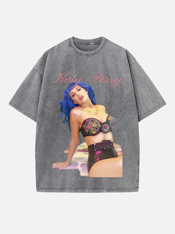 Katy Perry Print Round Neck T-shirt