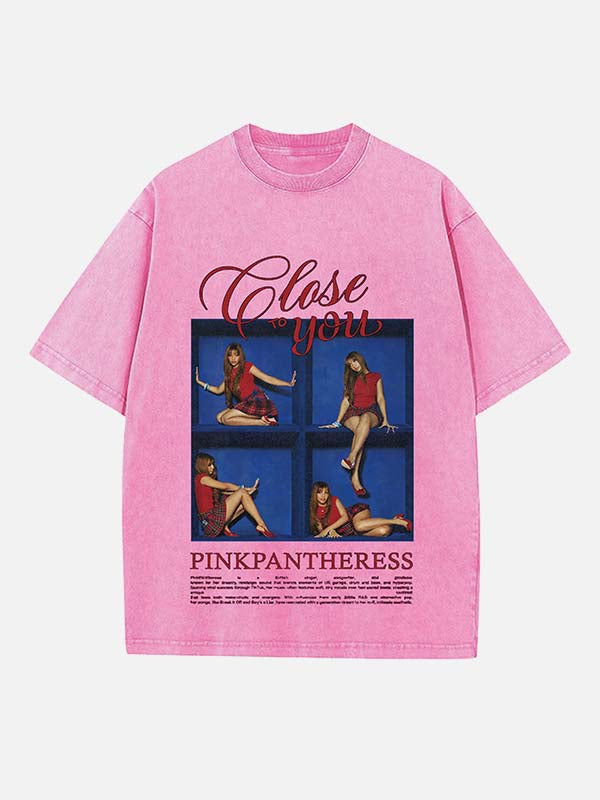 PinkPantheress Print Round Neck T-shirt