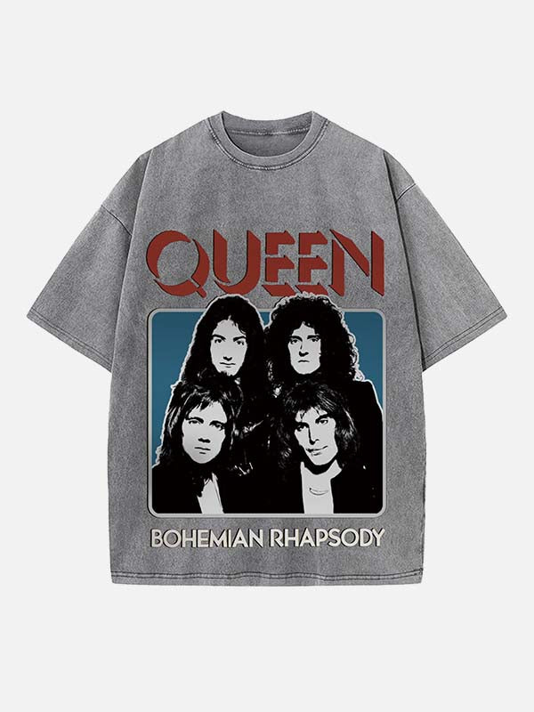 Queen Print Round Neck T-shirt