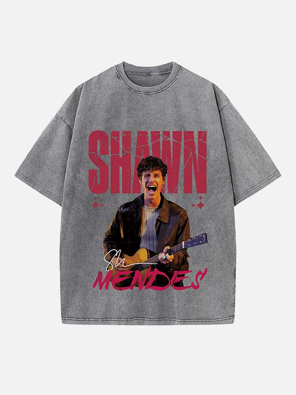 Shawn Mendes Print Round Neck T-shirt
